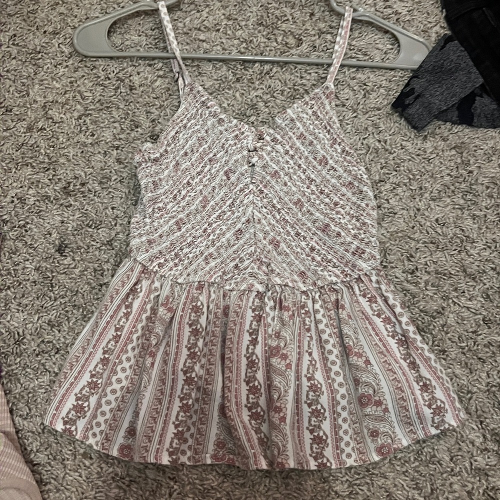 cute pink pattern spaghetti top